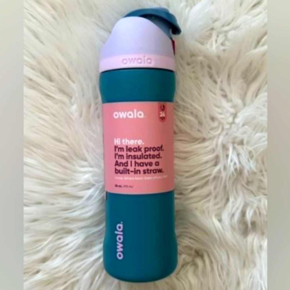 💎TICKLE ME TEAL by OWALA  FREE SIP 24oz WATER BOTTLE TRAVEL MUG CANTEEN